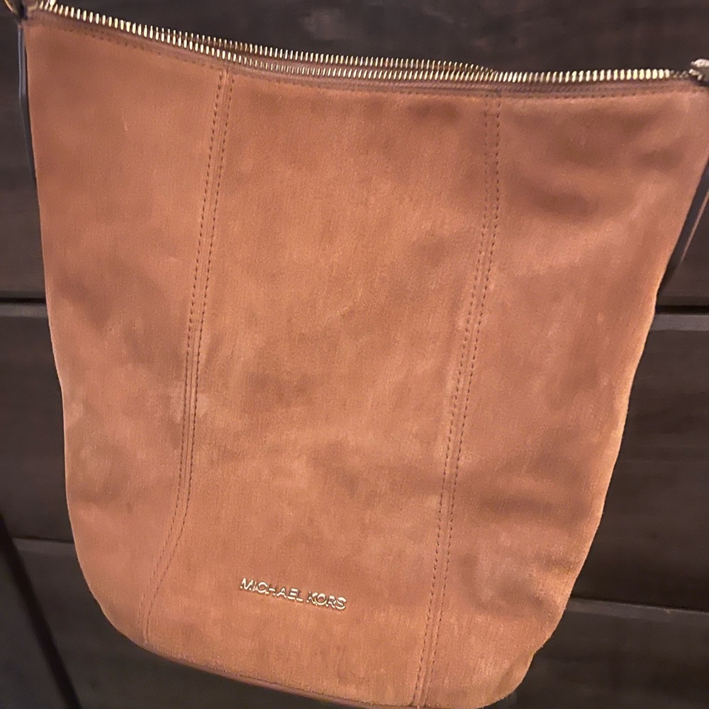 Michael Kors Brown Suede Hobo Bag